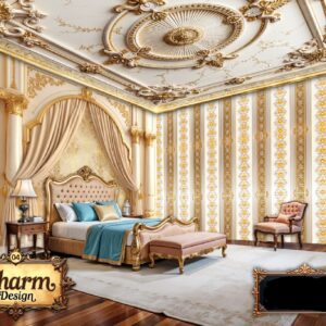 Charm - Classic Gold & Cream Luxury Wallpaper