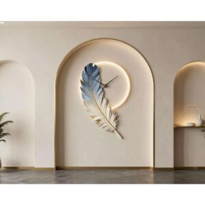 Elegant Feather Arch Wall Wallpaper – Modern Home Interior