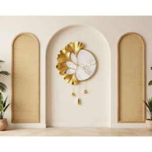 Gold Floral Arch Wall Wallpaper – Elegant Luxury Wall Decor