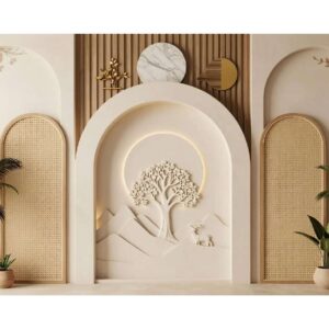 Luxury Decorative Arch Wall Wallpaper – Elegant Interior Design