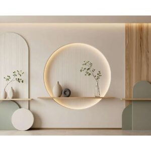 Minimalist Round Arch Wall Wallpaper – Contemporary Wall Decor