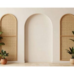 Modern Beige Arch Wall Wallpaper – Elegant Home Decor
