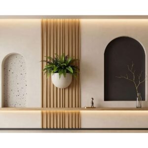 Modern Black & Beige Arch Wall Wallpaper – Premium Interior