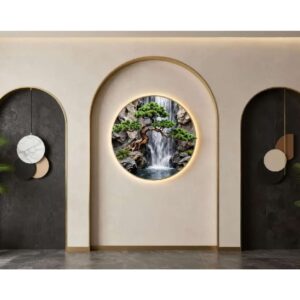 Modern Black & White Arch Wall Wallpaper – Luxury Interior