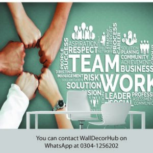 Teamwork Office Wallpaper – Green & White Professional Typography