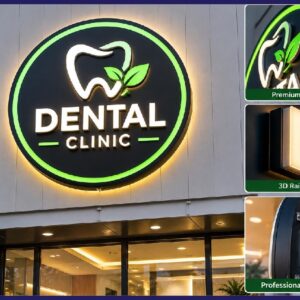 3D Acrylic Dental Clinic Signboard – Illuminated Medical & Clinic Signage