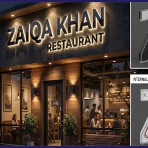3D Acrylic Restaurant Signboard – Premium Outdoor Shop Signage