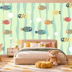 Colorful Fish Underwater Kids Wallpaper – Wall Decor Pakistan