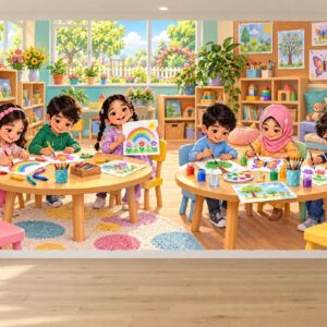 Creative Art & Learning Activity Classroom Wallpaper