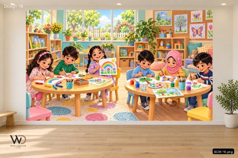 Creative Art & Learning Activity Classroom Wallpaper