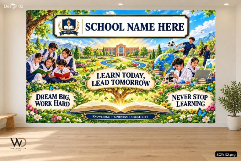 Custom School Name & Motivational Quotes Wallpaper