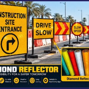 Diamond Reflector Road Safety Signs – Reflective Signage in Pakistan