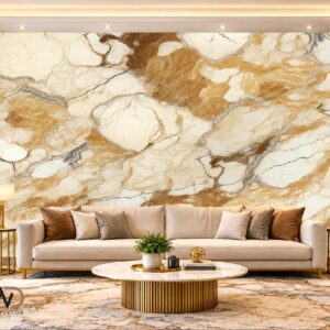 Elegant Beige & Gold Marble Wall Mural – MW-02