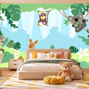 Jungle Friends Kids Wallpaper – Animal Wall Decor Pakistan