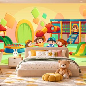 Kids Playground Adventure Wallpaper – Wall Decor Pakistan