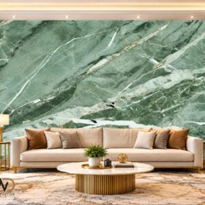 Natural Sage Green Marble Wallpaper – MW-20