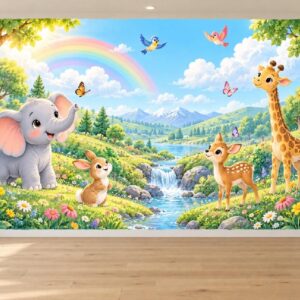 Safari Animals & Nature Wallpaper for Classrooms