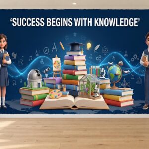 Success Begins with Knowledge Motivational School Wallpaper