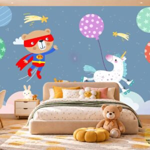 Superhero Adventure Kids Wallpaper – Kids Room Wallpaper