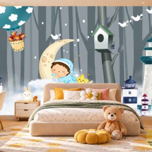 Winter Forest Adventure Kids Wallpaper – Kids Room Design