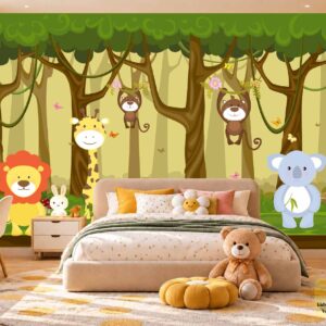 Woodland Animal Friends Kids Wallpaper – Nature Wall Decor